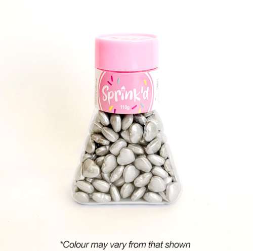 Sprink'd Sprinkles - Hearts Silver